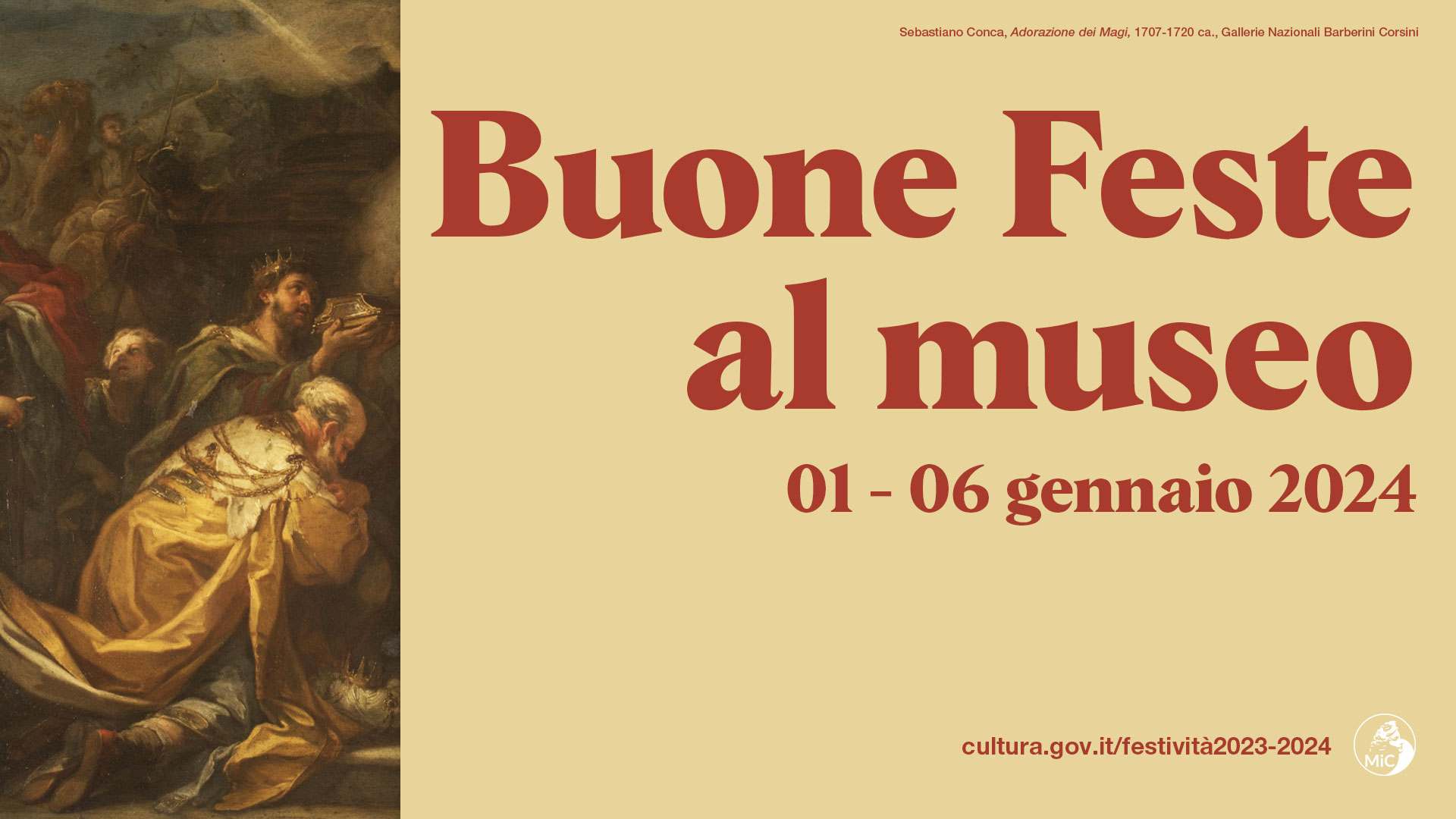 Buone Feste dai musei Italiani: 1-6 gennaio 2024
